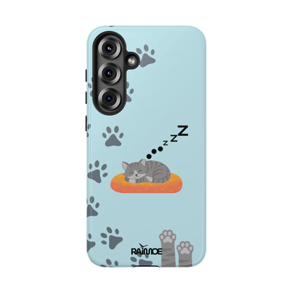Snoozy Kitty - Funda resistente para Samsung Galaxy (brillante)