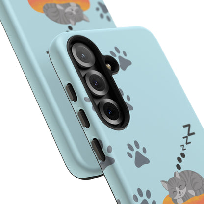 Snoozy Kitty - Funda resistente mate para Samsung Galaxy