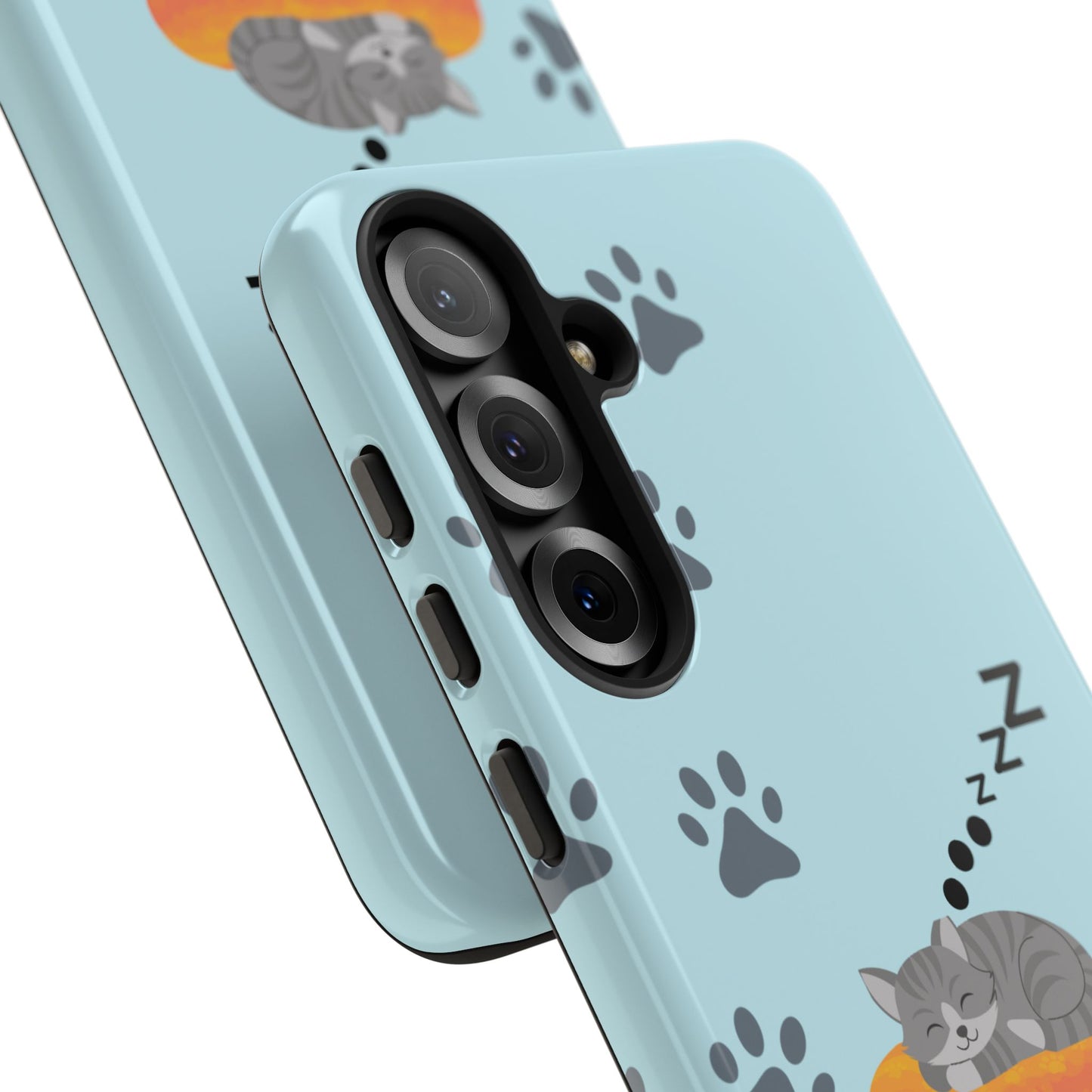 Snoozy Kitty - Funda resistente para Samsung Galaxy (brillante)
