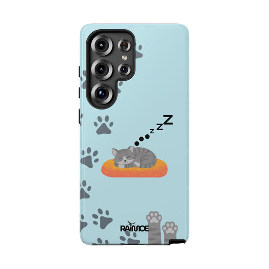 Snoozy Kitty - Funda resistente para Samsung Galaxy (brillante)
