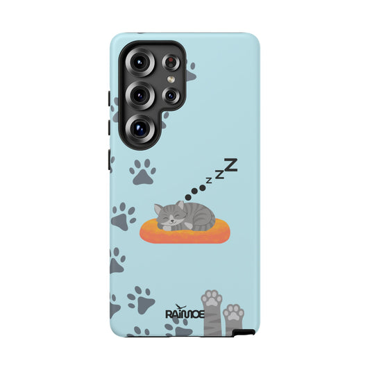 Snoozy Kitty - Funda resistente mate para Samsung Galaxy