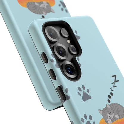 Snoozy Kitty - Funda resistente mate para Samsung Galaxy
